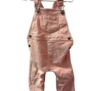 Hanna Andersson Toddler Pink Corduroy Overalls Size 2T